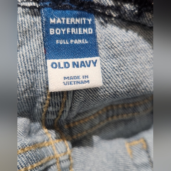 Old Navy Maternity Boyfriend Full Panel Jeans size 14 - Picture 4 of 6